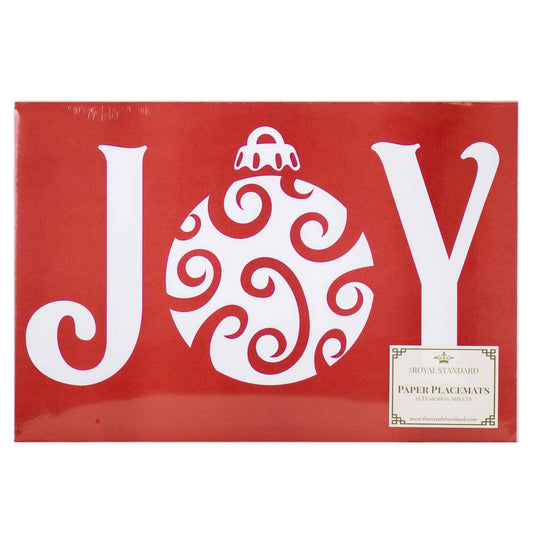 Joy Paper Placemat Red/White 18.5x12.5 Set of 25