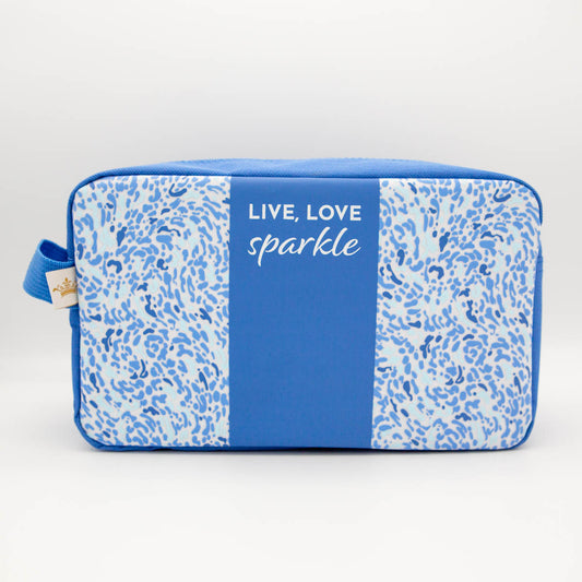 Live Love Sparkle Cosmetic Bag
