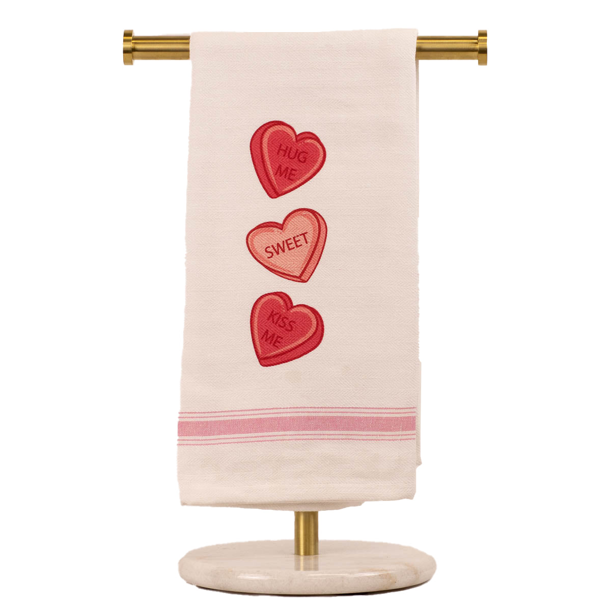 Conversation Hearts Hand Towel