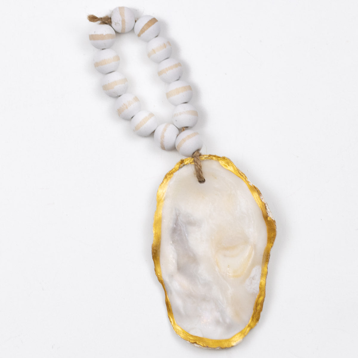 Oyster Bead Ornament in Gold