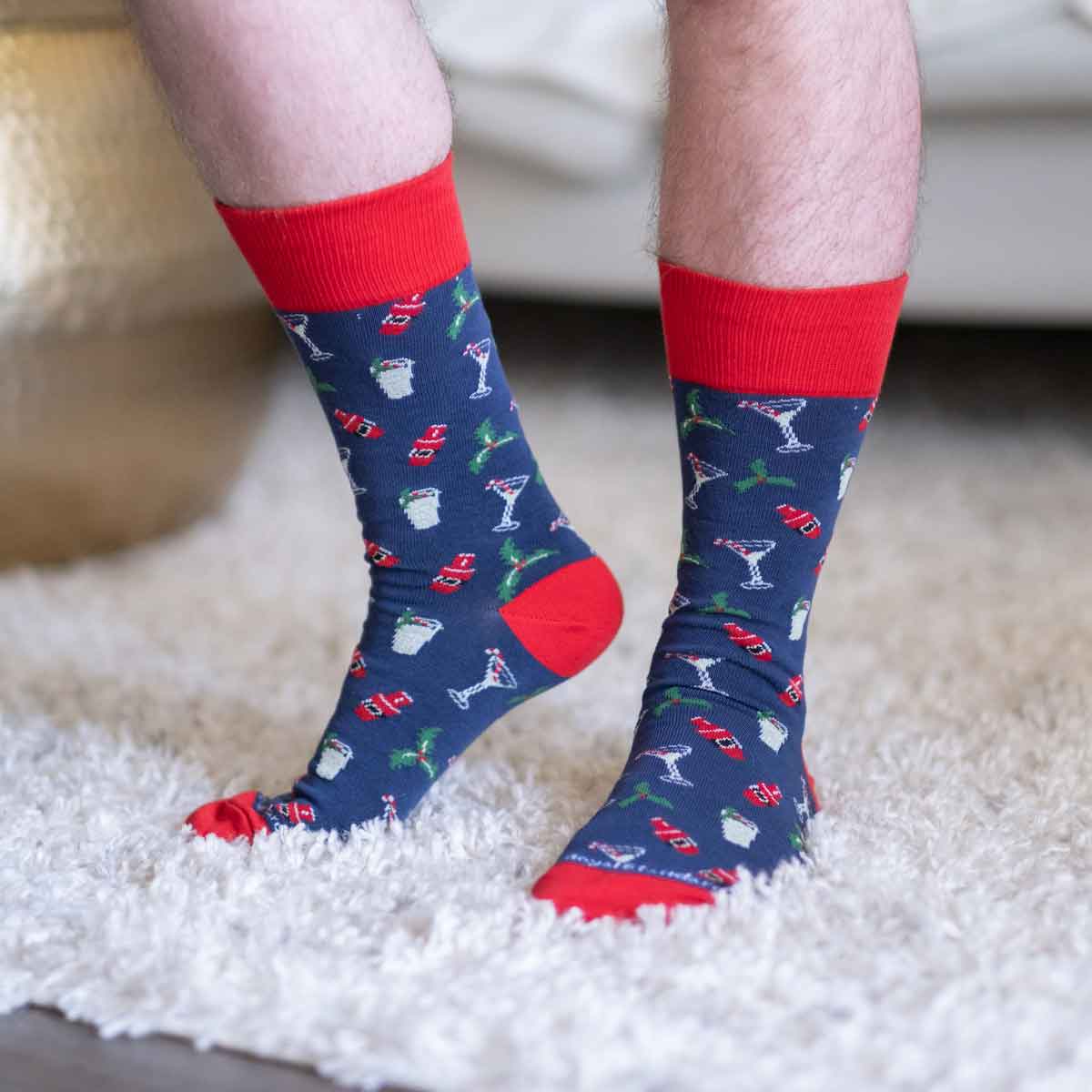 Men's Christmas Cocktails Socks