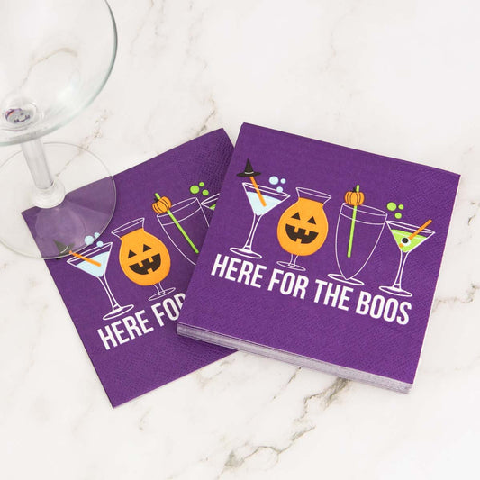 Here For The Boos Cocktail Napkins (Pack of 20)