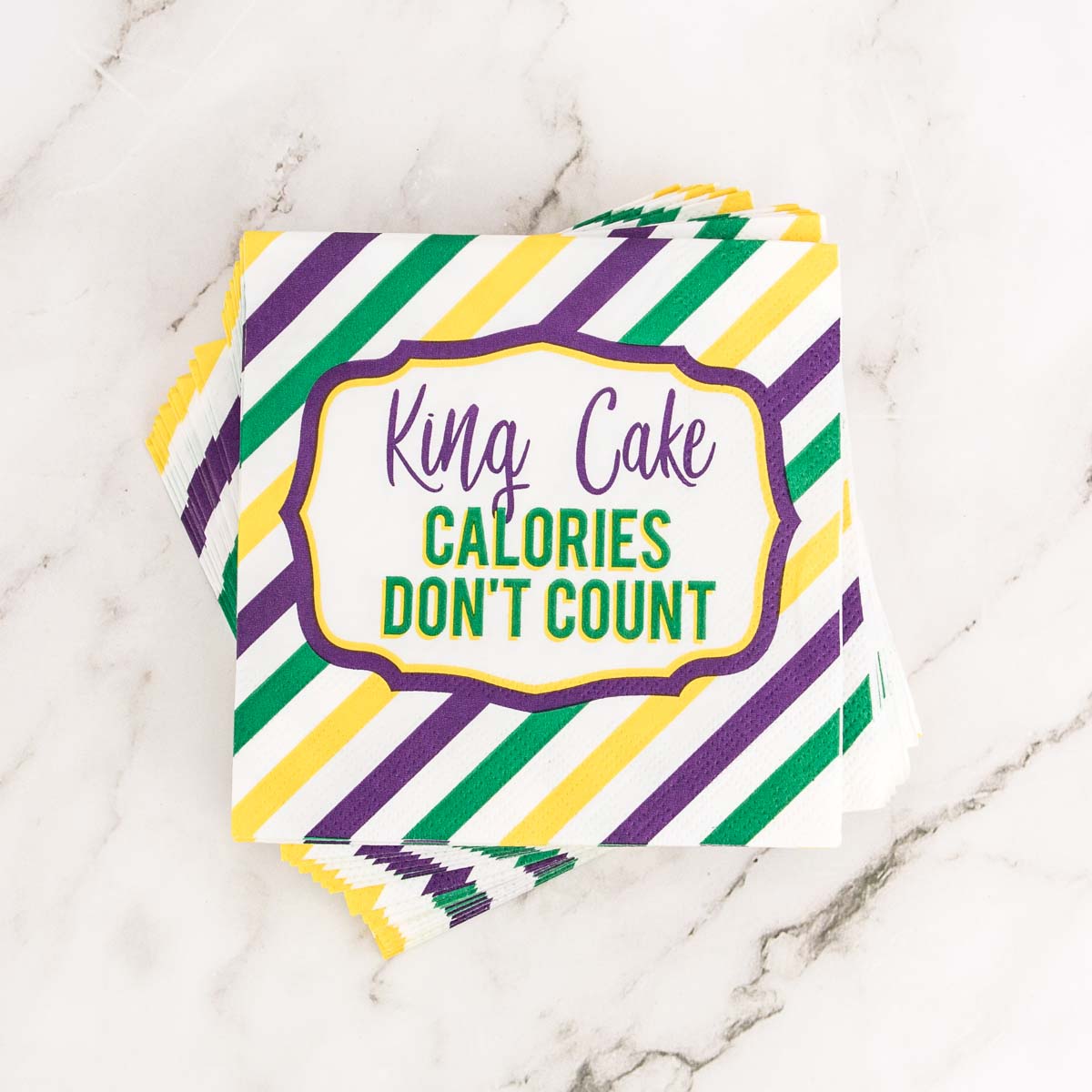 King Cake Calories Cocktail Napkins (Pack of 20)