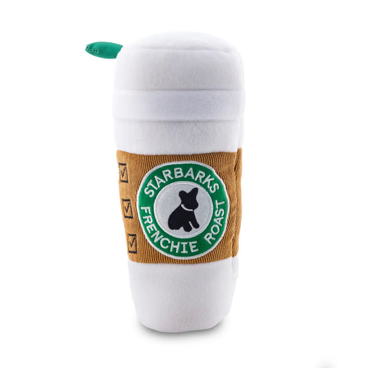 Starbucks Coffee Cup w/Lid Small/Mini Squeaker Dog Toy