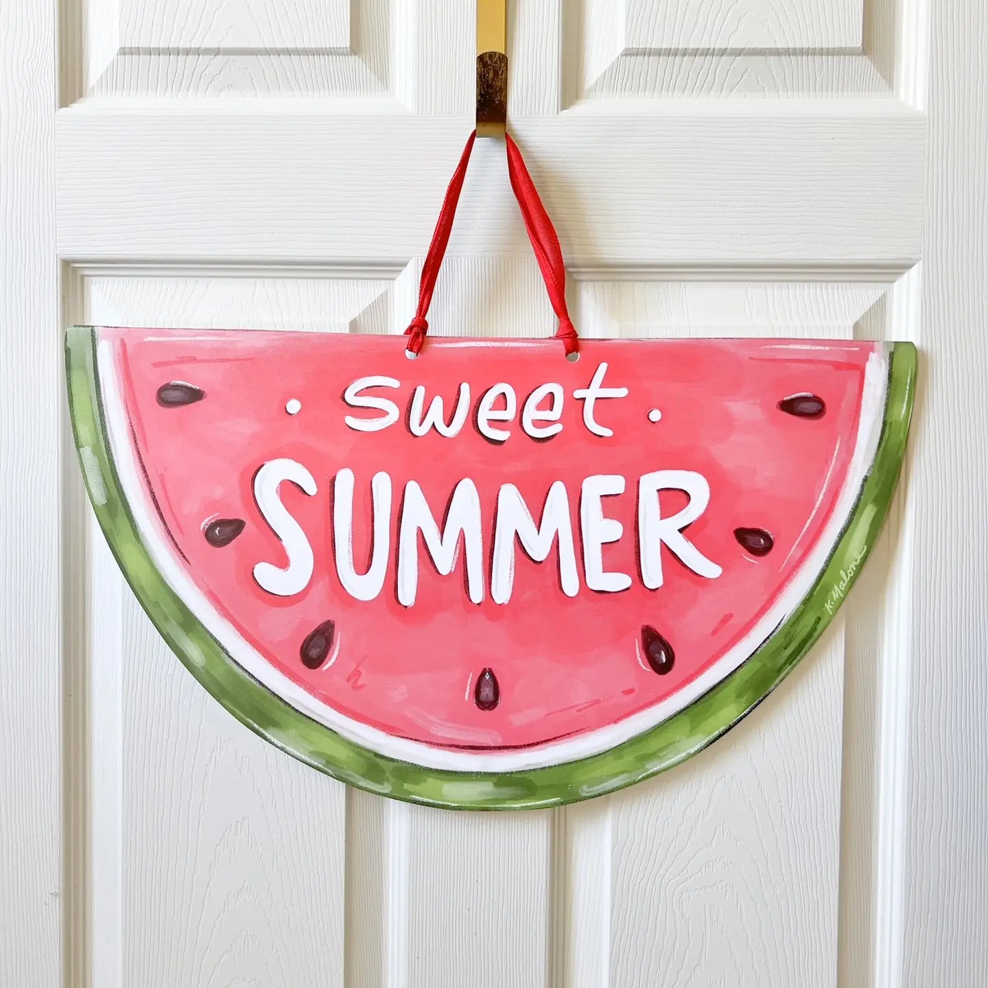 Sweet Summertime Watermelon Door Hanger