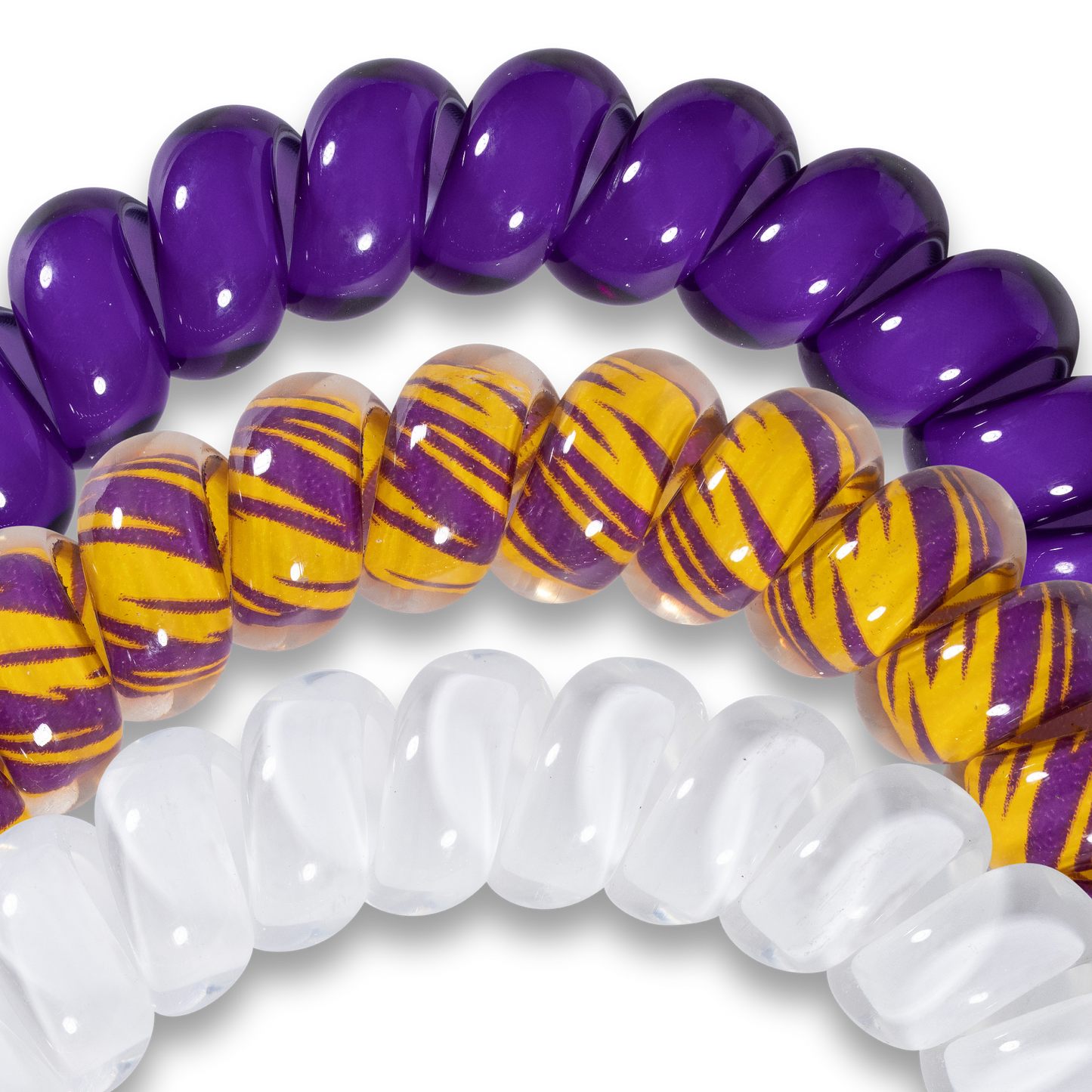 Spiral Hair Coils | Large | LSU Hair Ties