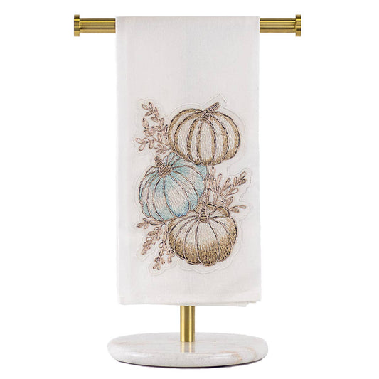 Pumpkin Patch Hand Towel   White/Multi   20x28