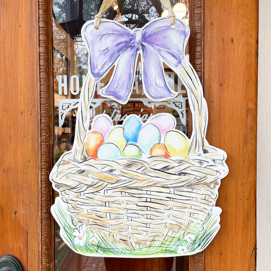 Easter Egg Basket Door Hanger