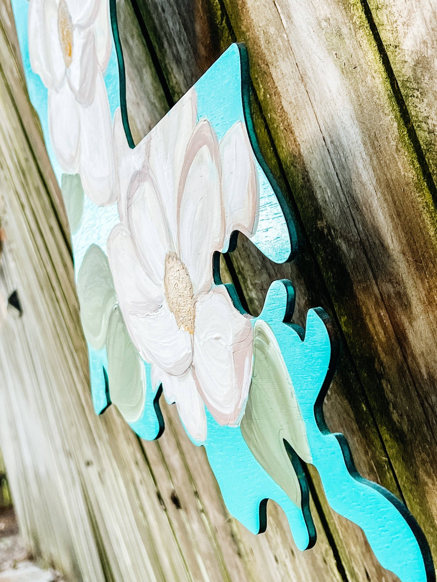 Louisiana Magnolia Door Hanger State Flower Hand Painted