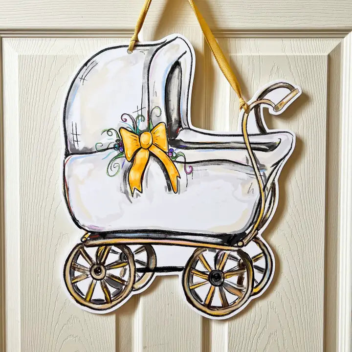 Baby Carriage Door Hanger - Color Options