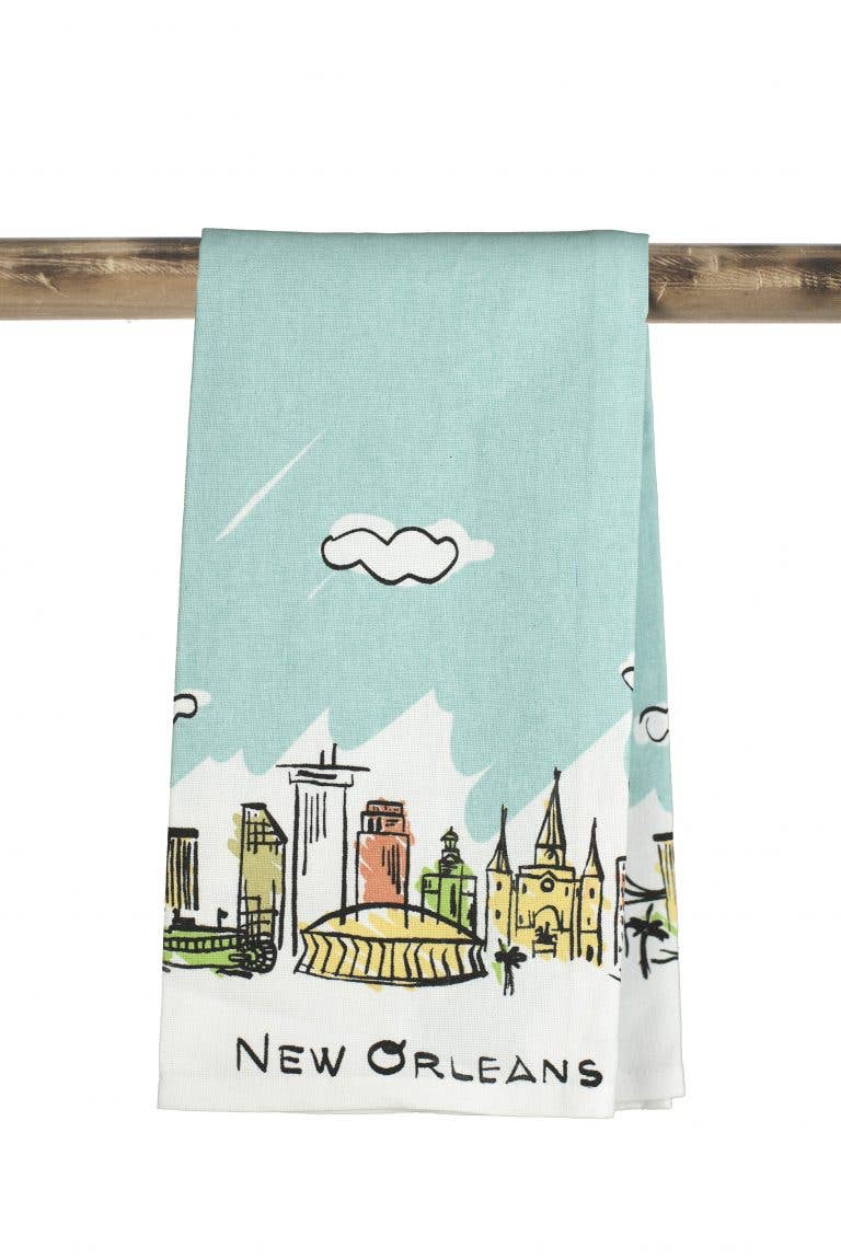 Kitchen Towel – Nola Pen & Ink Skyline