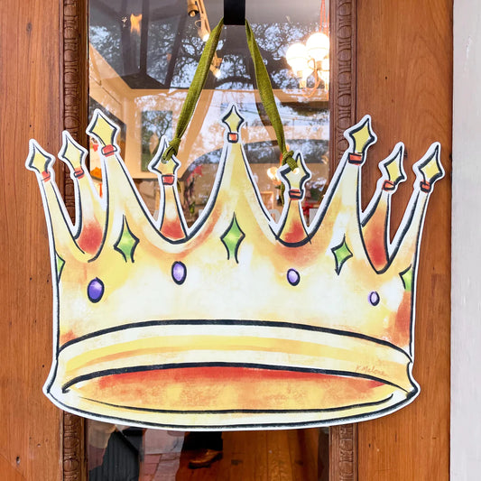 Gold Crown Door Hanger