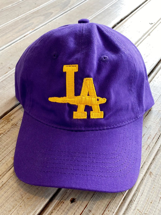 La Gator Hat-Purple & Gold