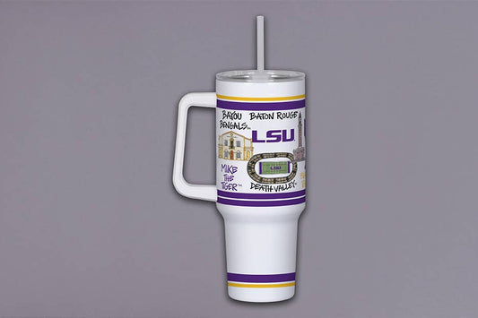 LSU 40oz Tumbler w/ Handle