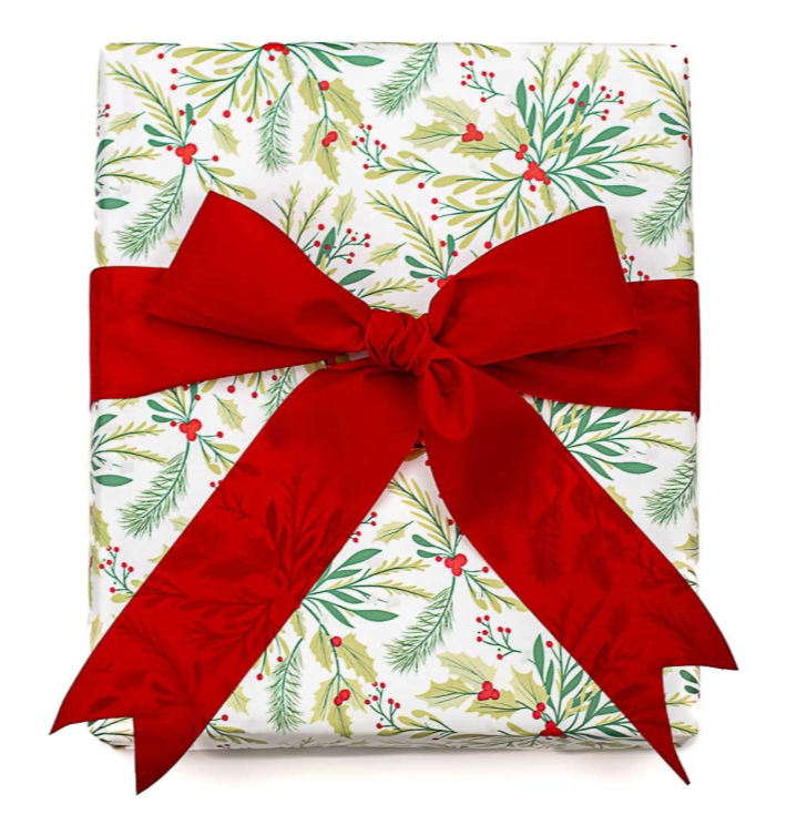 Holly Jolly Paper Gift Wrap Green/Red 30x120