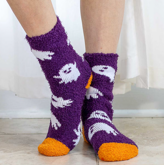 Women's Spooky Ghost Cozy Socks