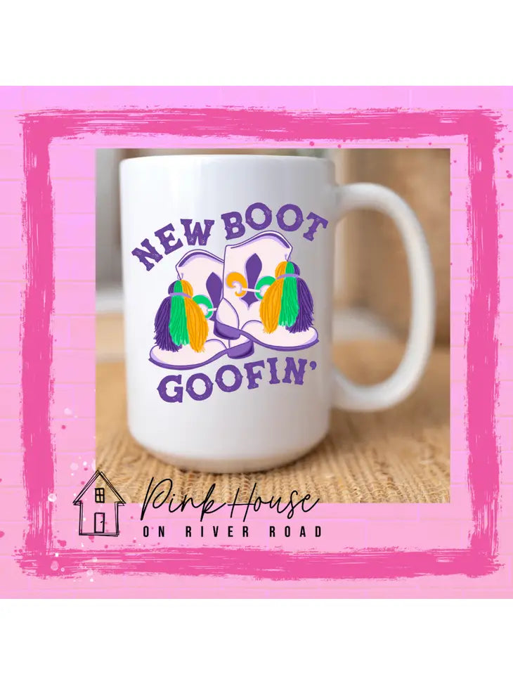 Coffee Mug- Mardi Gras New Boot Goofin'