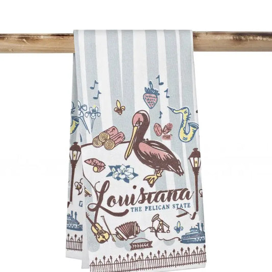 Louisiana the Pelican State Kitchen Towel