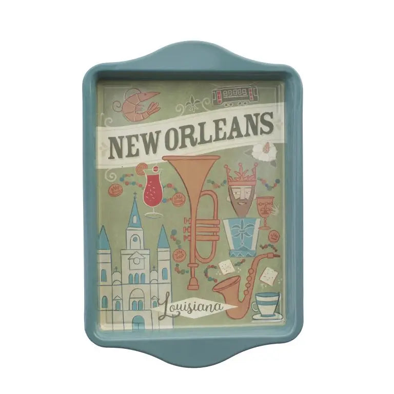 Metal Tray-Blue Nola